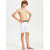 image:imageDEVOROPA Youth Boys Compression Shorts Performance Athletic Base Layers Workout Training Underwear Side PocketWhite