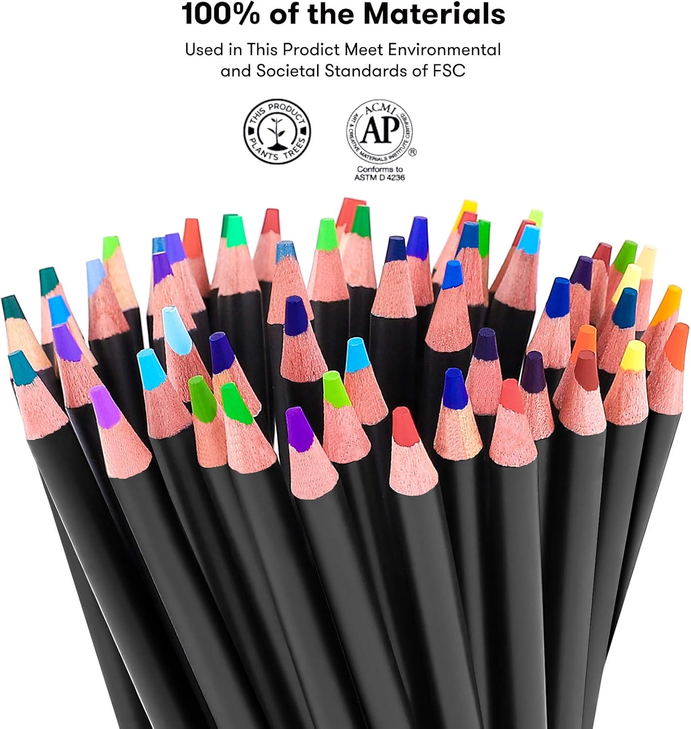 imageSoucolor 180Color Artist Colored Pencils Set for Adult Coloring Books Soft Core Professional Numbered Art Drawing Pencils for Sketching Shading Blending Crafting Gift Tin Box for Beginners Kids