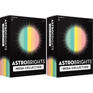 imageAstrobrights Mega Collection Colored Paper Punchy Pastel 5Color Assortment 625 Sheets 24 lb89 gsm 85quot x 11quot  MORE SHEETS 91732625 Count Pack of 2