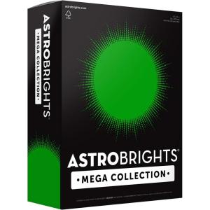imageAstrobrights Mega Collection Colored Paper Ultra Green 625 Sheets 24 lb89 gsm 85quot x 11quot  MORE SHEETS 91677625 Count Pack of 1