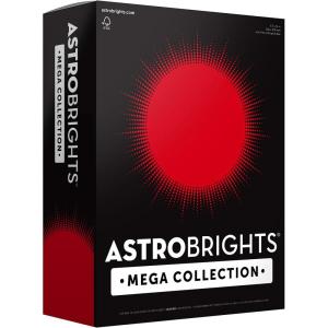 imageAstrobrights Mega Collection Colored Paper Ultra Red 625 Sheets 24 lb89 gsm 85quot x 11quot  MORE SHEETS 91692625 Count Pack of 1