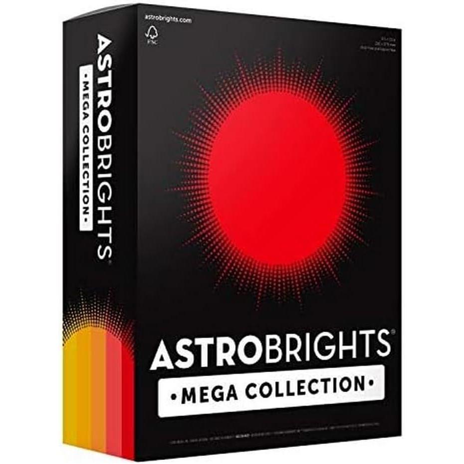 imageAstrobrights Mega Collection Colored Cardstock quotSunnyquot 5Color Assortment 320 Sheets 65 lb176 gsm 85quot x 11quot  MORE SHEETS 917041 Ream