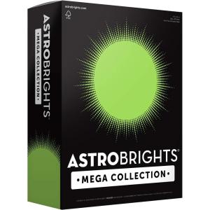imageAstrobrights Mega Collection Colored Cardstock Bright Lime Green 320 Sheets 65 lb176 gsm 85quot x 11quot  MORE SHEETS 916981 Ream