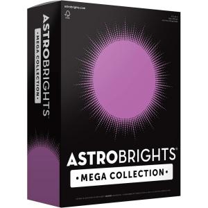 imageAstrobrights Mega Collection Colored Cardstock Bright Purple 320 Sheets 65 lb176 gsm 85quot x 11quot  MORE SHEETS 91697320 Count Pack of 1