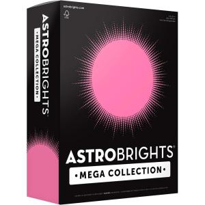 imageAstrobrights Mega Collection Colored Cardstock Neon Pink 320 Sheets 65 lb176 gsm 85quot x 11quot  MORE SHEETS 916811 Ream