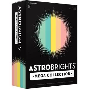 imageAstrobrights Mega Collection Colored Cardstock Punchy Pastel 5Color Assortment 320 Sheets 65 lb176 gsm 85quot x 11quot  MORE SHEETS 91780Cardstock