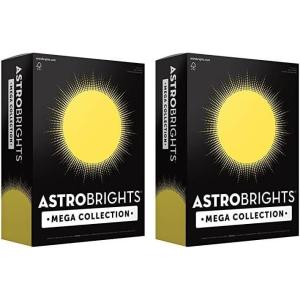 imageAstrobrights Mega Collection Colored Cardstock Punchy Pastel Lemon Twirl 320 Sheets 65 lb176 gsm 85quot x 11quot  MORE SHEETS 91750320 Count Pack of 2