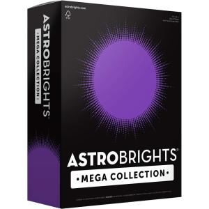 imageAstrobrights Mega Collection Colored Cardstock Ultra Purple 320 Sheets 65 lb176 gsm 85quot x 11quot  MORE SHEETS 916961 Ream