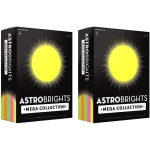 imageAstrobrights Mega Collection Colored Cardstock quotFlourescentquot 5Color Assortment 320 Sheets 65 lb176 gsm 85quot x 11quot  MORE SHEETS 917031 Ream Pack of 2