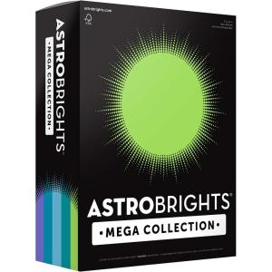 imageAstrobrights Mega Collection Colored CardstockquotFrostyquot 5Color Assortment 320 Sheets 65 lb176 gsm 85quot x 11quot 91689Cardstock