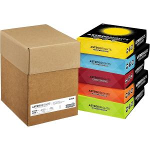 imageAstrobrights Mixed Carton 85quot x 11quot 65 lb176 gsm 5Colors 250 Sheets Each1250 Sheets Total