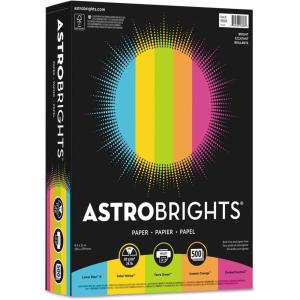imageNeenah Astrobrights Bright Color Paper Letter Size Paper 24 lb Assorted Colors 500 Sheets500 Count Pack of 1