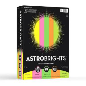 imageNeenah Astrobrights Bright Color Paper Letter Size Paper 24 lb Assorted Colors 500 Sheets8 12x11
