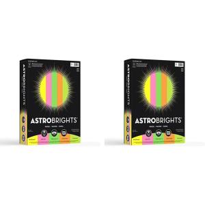 imageNeenah Astrobrights Bright Color Paper Letter Size Paper 24 lb Assorted Colors 500 Sheets8 12x11 Pack of 2