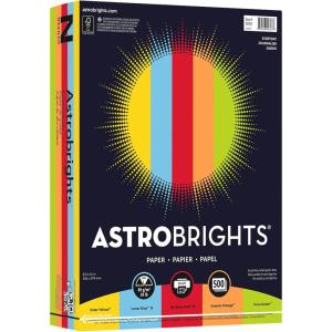 imageNeenah Astrobrights Bright Color Paper Letter Size Paper 24 lb Assorted Colors 500 Sheets85x11Inch