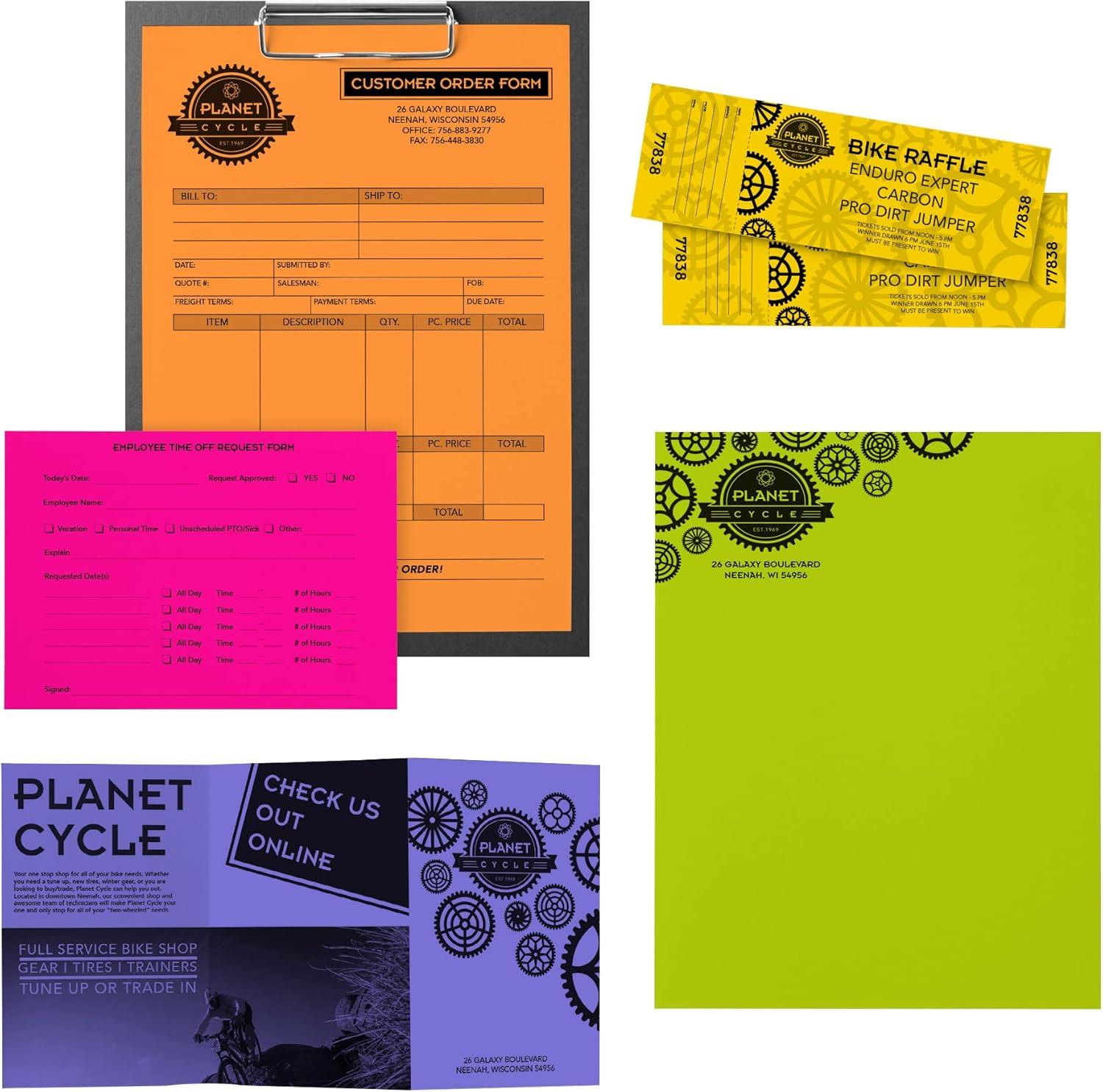 imageNeenah AstrobrightsR Bright Color Paper 8 12in x 11in 24 Lb Assorted Colors Ream Of 500 Sheets 21289500 Count Pack of 1