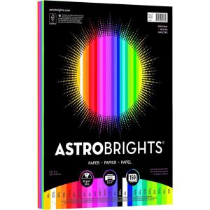 imageAstrobrights Color Paper 85 x 11 24 lb89 gsm Spectrum 25Color Assortment 150 Sheets 8093301
