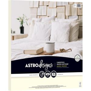 imageAstrodesigns Crafting Cardstock 12quot x 12quot 65 lb176 gsm Cream 70 Sheets 9145312 x 12