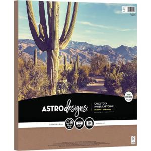 imageAstrodesigns Crafting Cardstock 12quot x 12quot 65 lb176 gsm Kraft 70 Sheets 91051