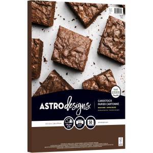 imageAstrodesigns Crafting Cardstock 85quot x 11quot 65 lb176 gsm Brown 50 Sheets 91034