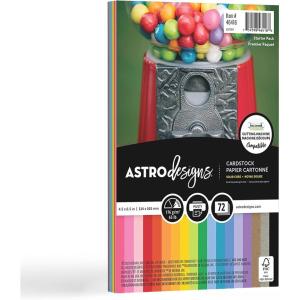 imageNeenah Astrodesigns Cardstock Small Cardstock 45quot x 65quot 65 lb176 GSM Starter Pack 18Colors 72 Sheets 464160445 x 65