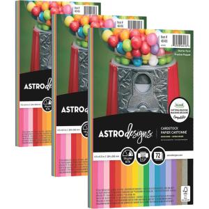 imageNeenah Astrodesigns Cardstock Small Cardstock 45quot x 65quot 65 lb176 GSM Starter Pack 18Colors 72 Sheets 464160445 x 65 Pack of 3