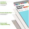 imageSoucolor 11quot x 14quot Large Sketchbook 100 Sheets 68lb100gsm Top Spiral Bound Large Sketch Pad Acid Free Big Sketch Paper for Drawing Illustration Art Class StudentsBluePurple
