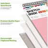 imageSoucolor 11quot x 14quot Large Sketchbook 100 Sheets 68lb100gsm Top Spiral Bound Large Sketch Pad Acid Free Big Sketch Paper for Drawing Illustration Art Class StudentsPink
