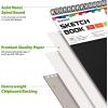 imageSoucolor 11quot x 14quot Large Sketchbook 100 Sheets 68lb100gsm Top Spiral Bound Large Sketch Pad Acid Free Big Sketch Paper for Drawing Illustration Art Class StudentsBlack
