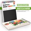 imageSoucolor 11quot x 14quot Large Sketchbook 100 Sheets 68lb100gsm Top Spiral Bound Large Sketch Pad Acid Free Big Sketch Paper for Drawing Illustration Art Class StudentsBlack