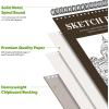 imageSoucolor 11quot x 14quot Large Sketchbook 100 Sheets 68lb100gsm Top Spiral Bound Large Sketch Pad Acid Free Big Sketch Paper for Drawing Illustration Art Class StudentsBrown