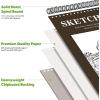 imageSoucolor 11quot x 14quot Large Sketchbook 100 Sheets 68lb100gsm Top Spiral Bound Large Sketch Pad Acid Free Big Sketch Paper for Drawing Illustration Art Class StudentsBrown