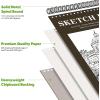 imageSoucolor 11quot x 14quot Large Sketchbook 100 Sheets 68lb100gsm Top Spiral Bound Large Sketch Pad Acid Free Big Sketch Paper for Drawing Illustration Art Class StudentsBrown