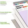 imageSoucolor 11quot x 14quot Large Sketchbook 100 Sheets 68lb100gsm Top Spiral Bound Large Sketch Pad Acid Free Big Sketch Paper for Drawing Illustration Art Class StudentsPurple