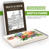 imageSoucolor 11quot x 14quot Large Sketchbook 100 Sheets 68lb100gsm Top Spiral Bound Large Sketch Pad Acid Free Big Sketch Paper for Drawing Illustration Art Class StudentsBrown