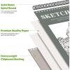 imageSoucolor 11quot x 14quot Large Sketchbook 100 Sheets 68lb100gsm Top Spiral Bound Large Sketch Pad Acid Free Big Sketch Paper for Drawing Illustration Art Class StudentsGreen