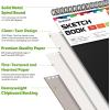 imageSoucolor 11quot x 14quot Large Sketchbook 100 Sheets 68lb100gsm Top Spiral Bound Large Sketch Pad Acid Free Big Sketch Paper for Drawing Illustration Art Class StudentsBlack
