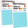 imageSoucolor 11quot x 14quot Large Sketchbook 100 Sheets 68lb100gsm Top Spiral Bound Large Sketch Pad Acid Free Big Sketch Paper for Drawing Illustration Art Class StudentsBlue