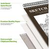 imageSoucolor 11quot x 14quot Large Sketchbook 100 Sheets 68lb100gsm Top Spiral Bound Large Sketch Pad Acid Free Big Sketch Paper for Drawing Illustration Art Class StudentsBrown