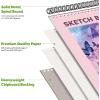 imageSoucolor 9quot x 12quot Cute Sketch Book Aesthetic Cute Preppy Stuff School Supplies 1Pack 100 Sheets Spiral Bound Girls Sketchbook 68lb100gsm Acid Free Drawing Book Paper Sketching Pad Cute Pink