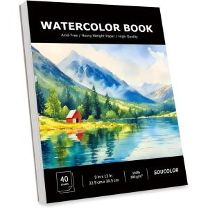 imageSoucolor 11quot x 14quot Large Sketchbook 100 Sheets 68lb100gsm Top Spiral Bound Large Sketch Pad Acid Free Big Sketch Paper for Drawing Illustration Art Class StudentsSatind Black