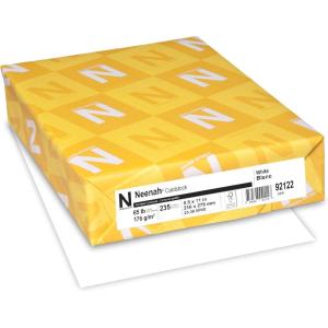 imageNeenah White Cardstock 65 lb 85quot x 11quot 250 Sheets Thick and durable card stock for invitations business cards crafts and printing