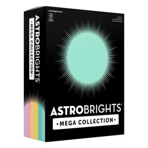 image:imageAstrobrights Mega Collection Colored Paper Punchy Pastel Assortment Expanded 6Colors 624 Sheets 24 lb89 GSM 85 x 11  More Colors More Sheets 91649