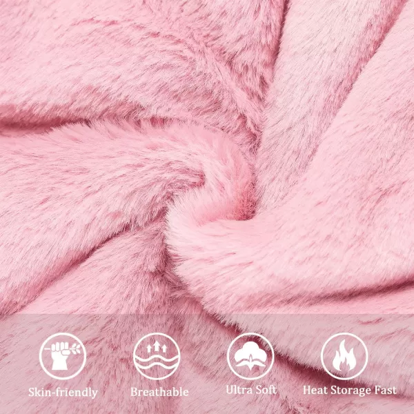 imageFARVALUE Baby Girls Winter Coats Toddler Faux Fur Hooded Warm Cozy ZipUp Jacket for Little GirlsPink