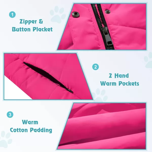 imageFARVALUE Girls Winter Coats Long Parka Outerwear Lined Puffer Jacket Thicken Fleece Hooded Coat for GirlsRose1