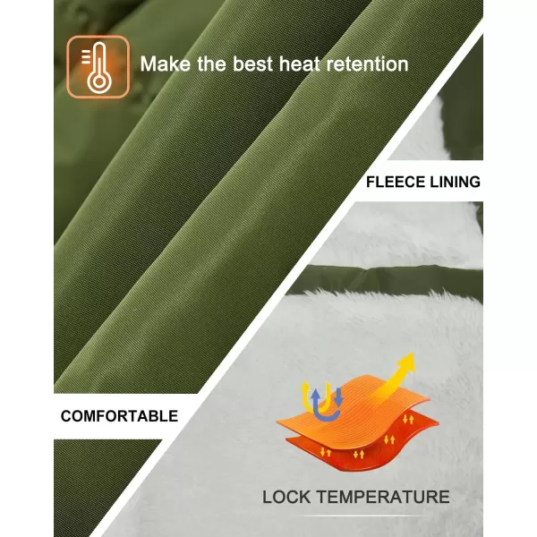 imageFARVALUE Mens Winter Warm Coats Parka Jacket Waterproof Thicken Jackets With Removable HoodGreen