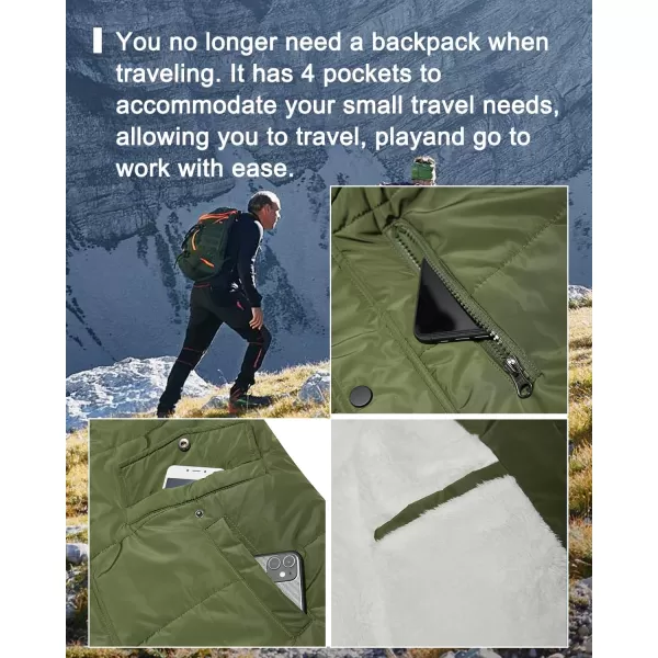 imageFARVALUE Mens Winter Warm Coats Parka Jacket Waterproof Thicken Jackets With Removable HoodGreen