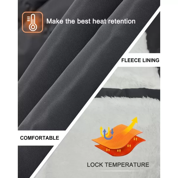 imageFARVALUE Mens Winter Warm Coats Parka Jacket Waterproof Thicken Jackets With Removable HoodGrey