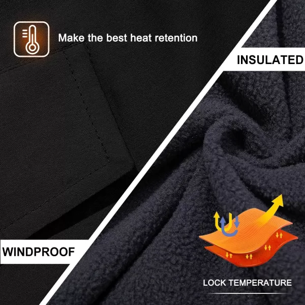 imageFARVALUE Boys Water Resistant Winter Coat Parka Jacket Quilted Fleece Lined Outwear Thicken Puffer Jacket Hood CoatBlack
