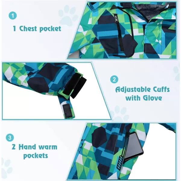imageFARVALUE Boys Waterproof Ski Jacket Windproof Winter Coat Warm Snow Coat Outdoor Raincoats with Removable HoodGreen Camouflage